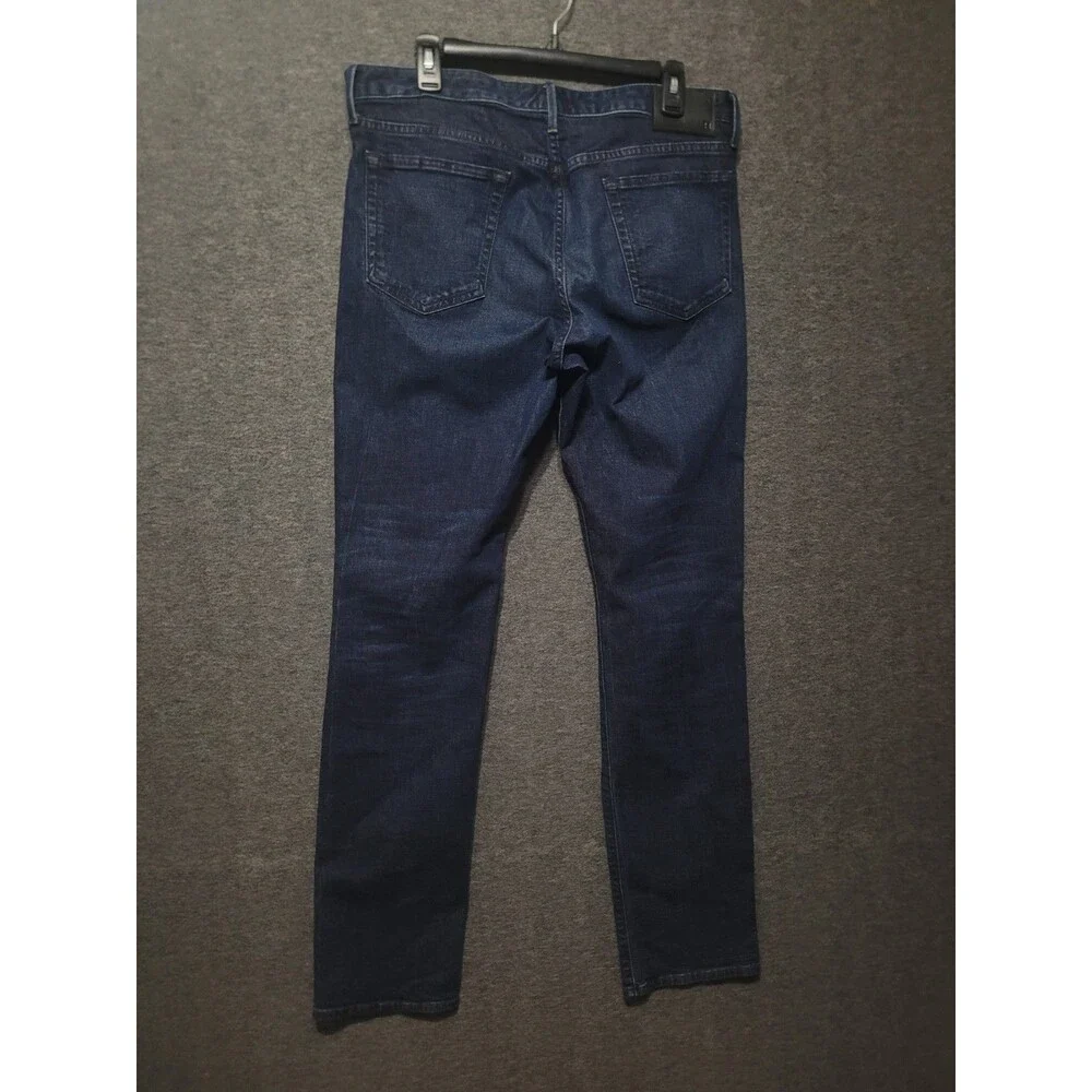 Bonobos 34/36 straight denim jeans stretch pockets zip button ribcage